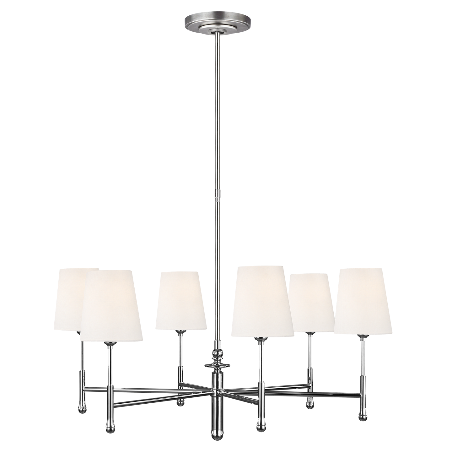 Capri Medium Chandelier Polished Nickel