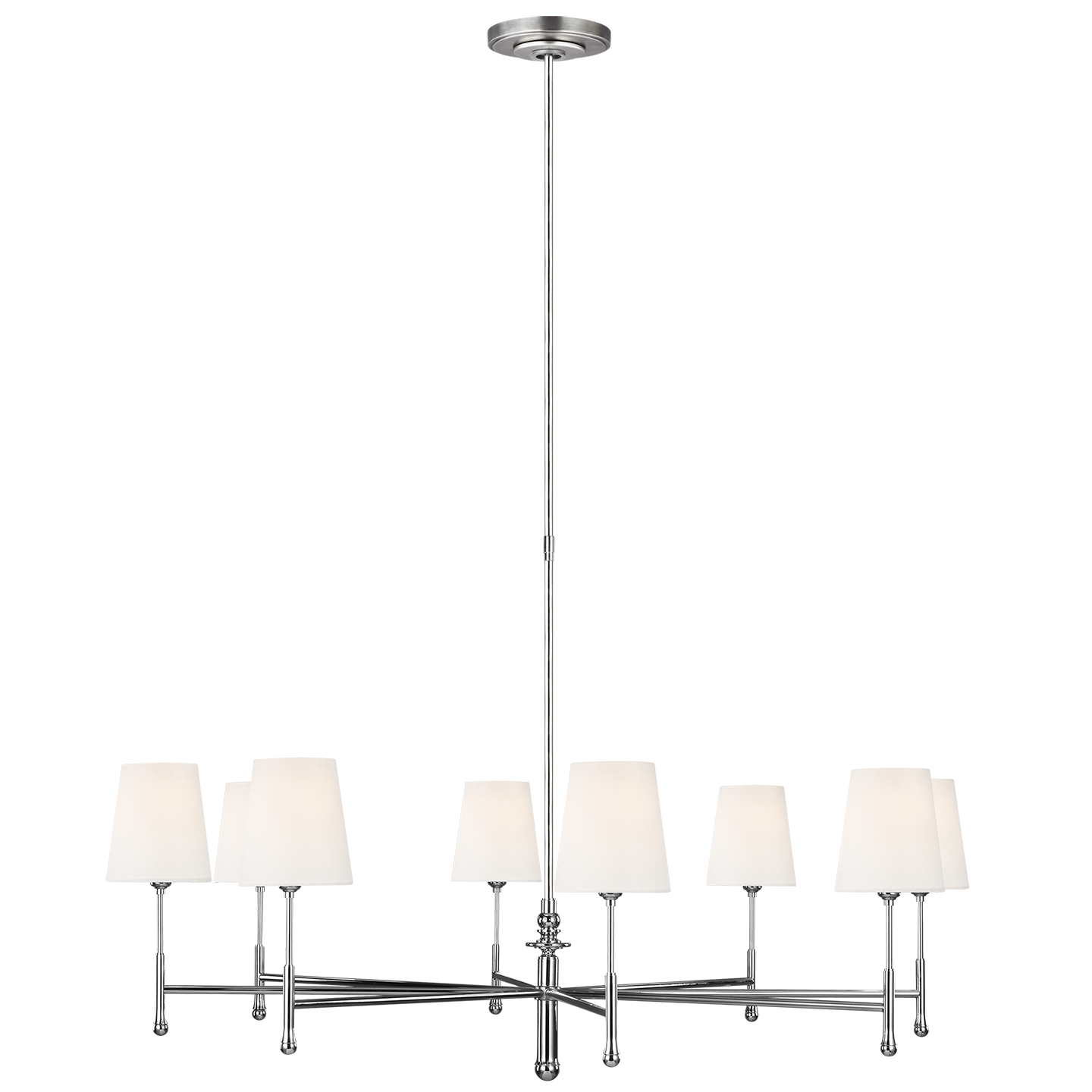 Capri Large Chandelier Polished Nickel