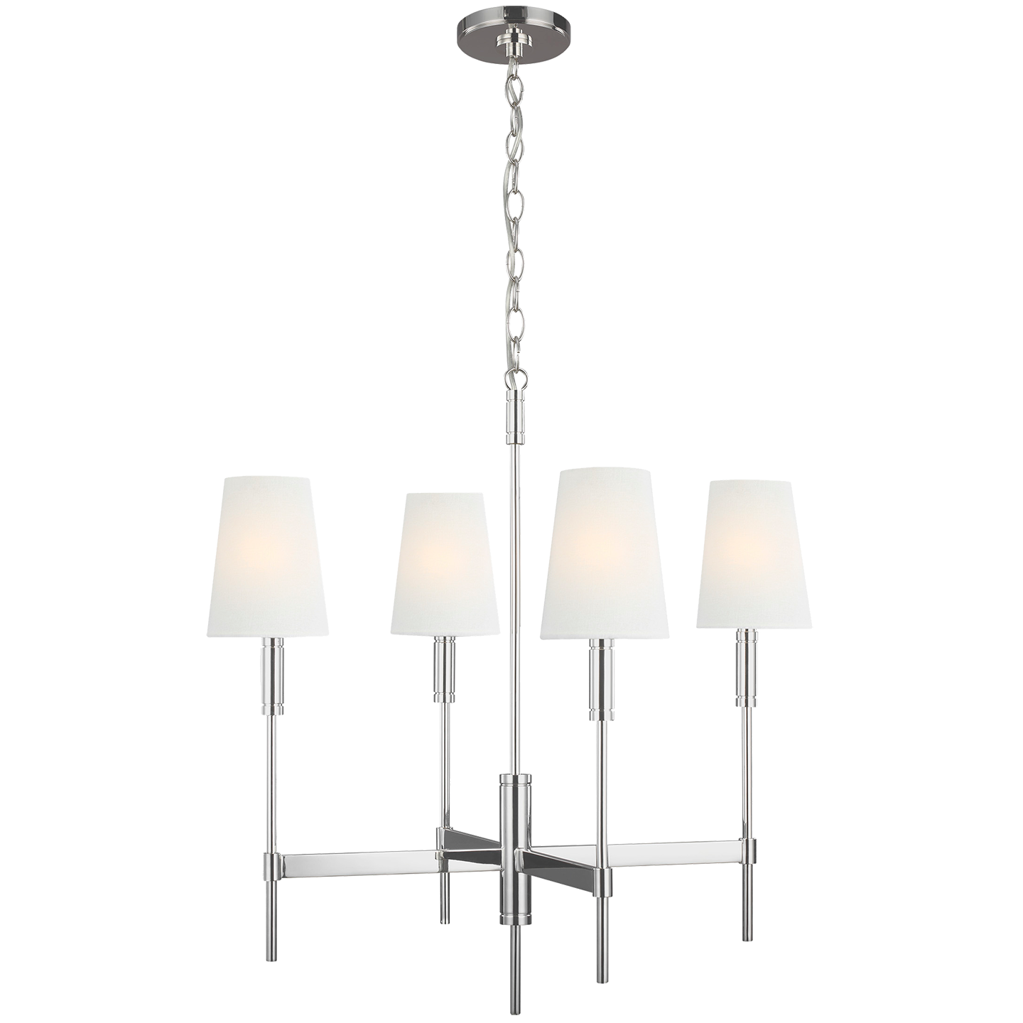 Beckham Classic Medium Chandelier Polished Nickel