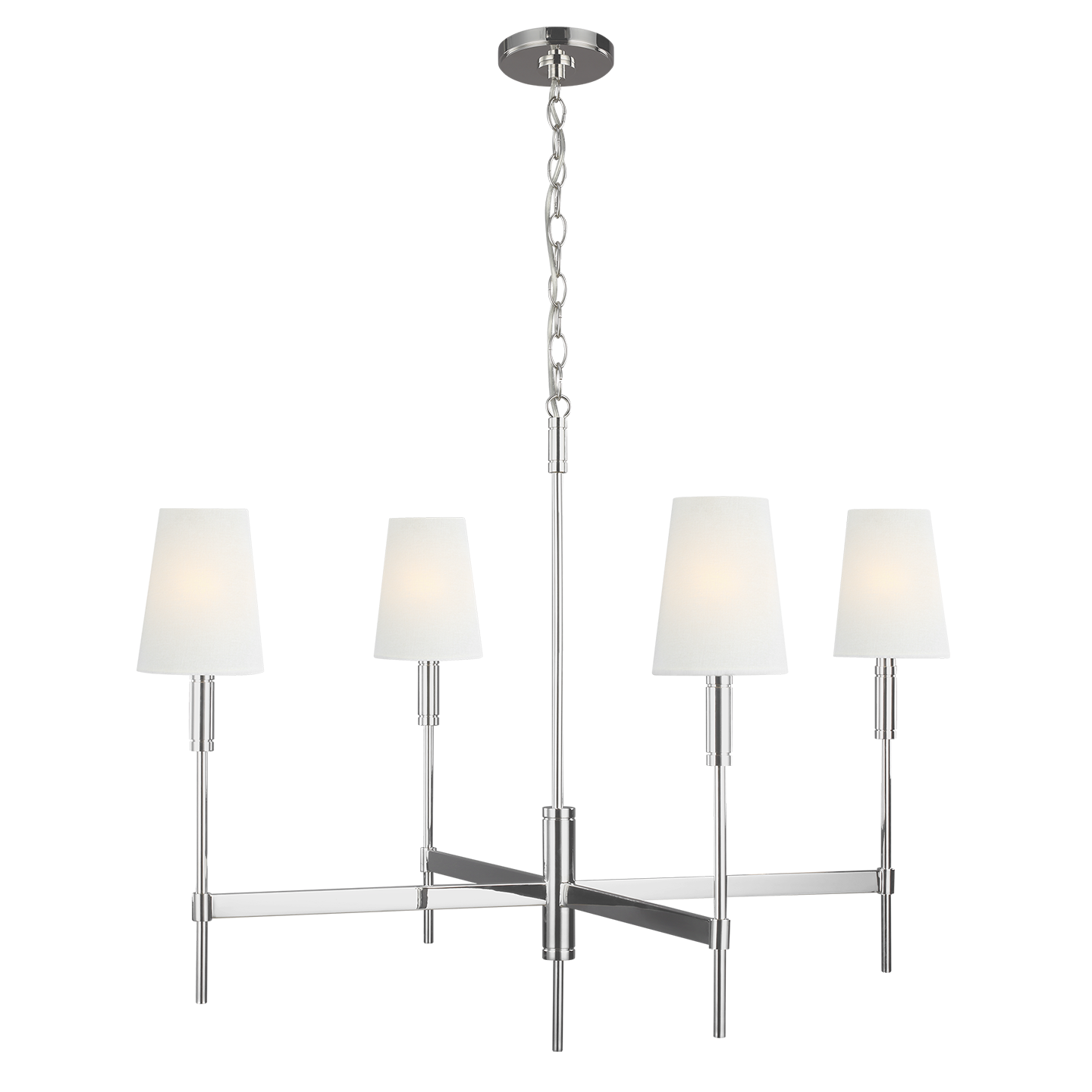 Beckham Classic Large Chandelier Polished Nickel