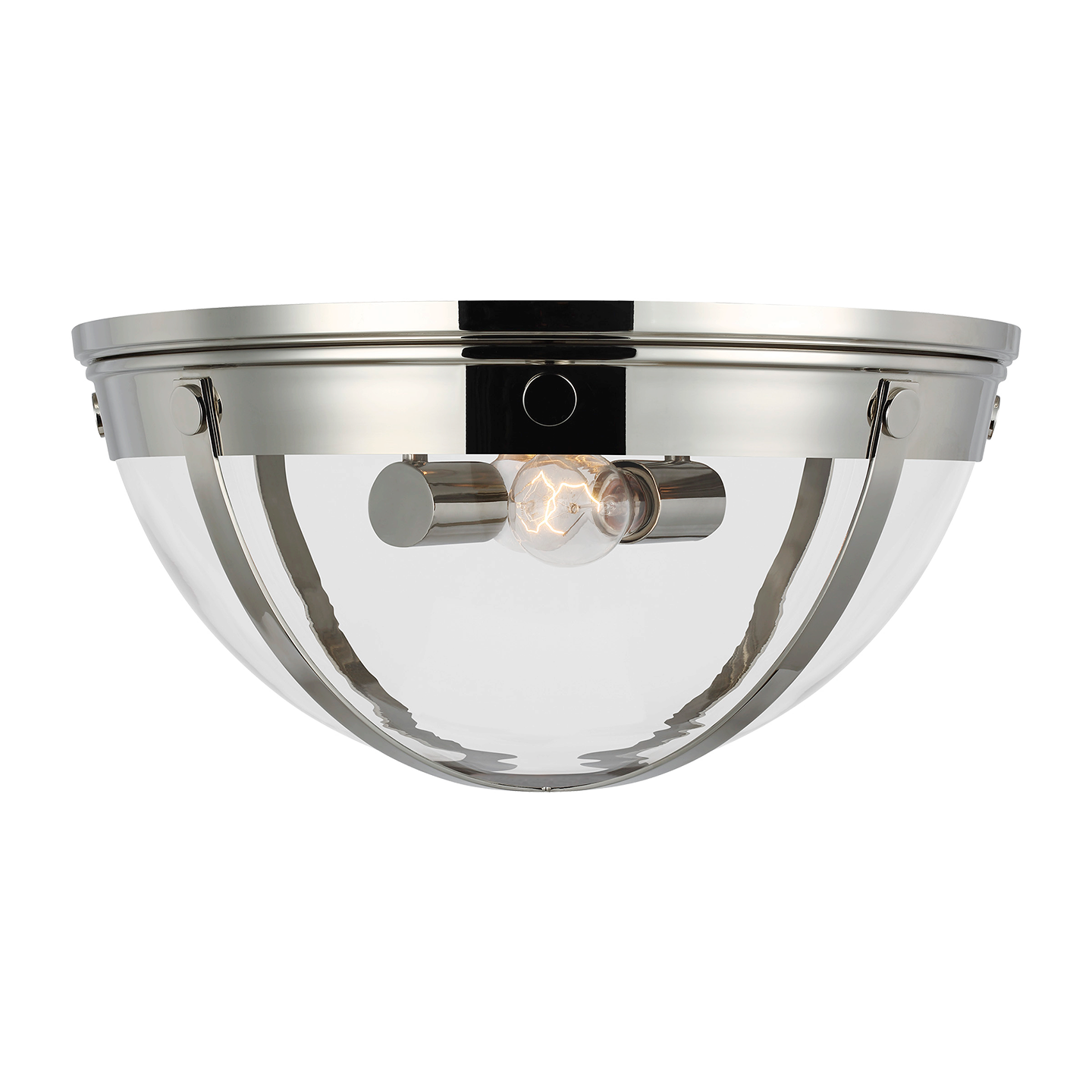 Logan Flush Mount Polished Nickel