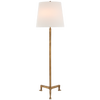 Parish Floor Lamp in Gilded Iron with Linen Shade