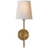 Bryant Sconce in Hand-Rubbed Antique Brass with Natural Paper Shade