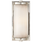 Dresser Short Glass Rod Light in Polished Nickel with Frosted Glass Liner