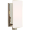 Albertine Petite Sconce in Polished Nickel with White Glass Diffuser