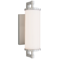 Landis 13" Bath Light in Polished Nickel with White Glass 