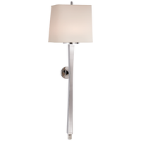 Edie Baluster Sconce in Polished Nickel with Natural Paper Shade