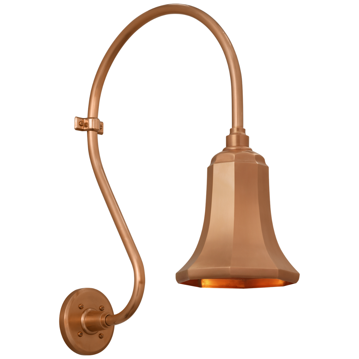 Academy 15" Larrabee Barn Light in Soft Copper with 7.5" Savannah Shade