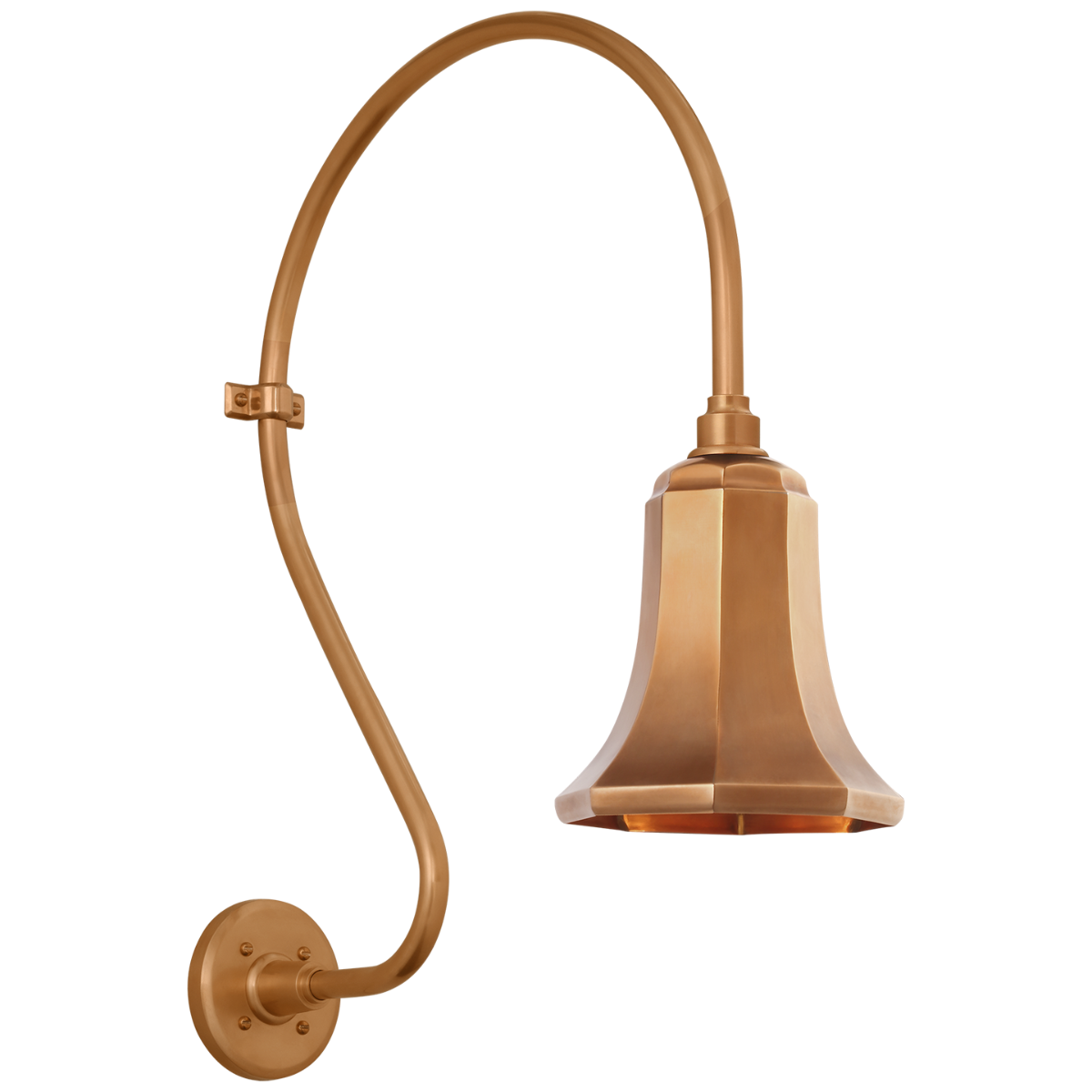 Academy 18" Larrabee Barn Light in Soft Copper with 7.5" Savannah Shade