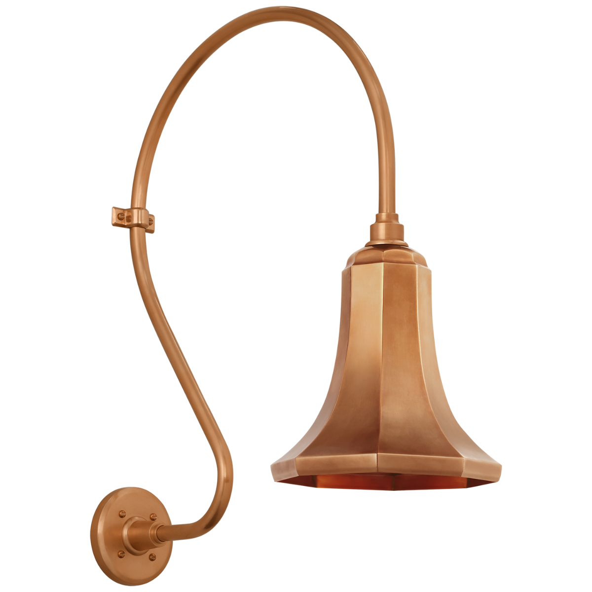 Academy 18" Larrabee Barn Light in Soft Copper with 9.25" Savannah Shade