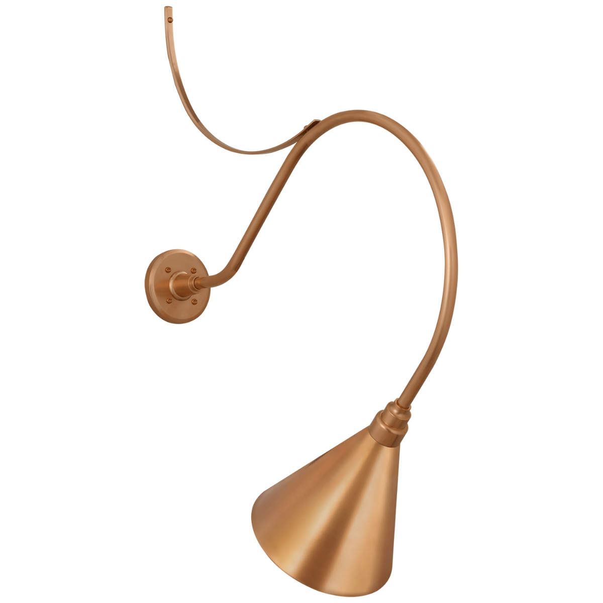 Academy 26.5" Anchored Larrabee Barn Light in Soft Copper with 9" Conical Savannah Shade