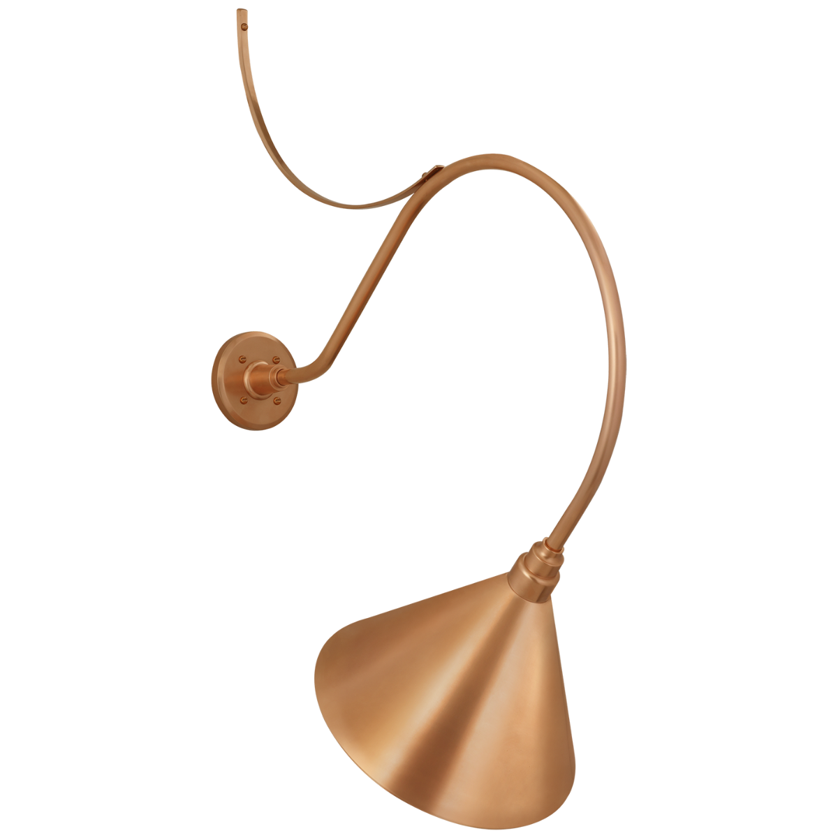 Academy 26.5" Anchored Larrabee Barn Light in Soft Copper with 12.5" Conical Savannah Shade