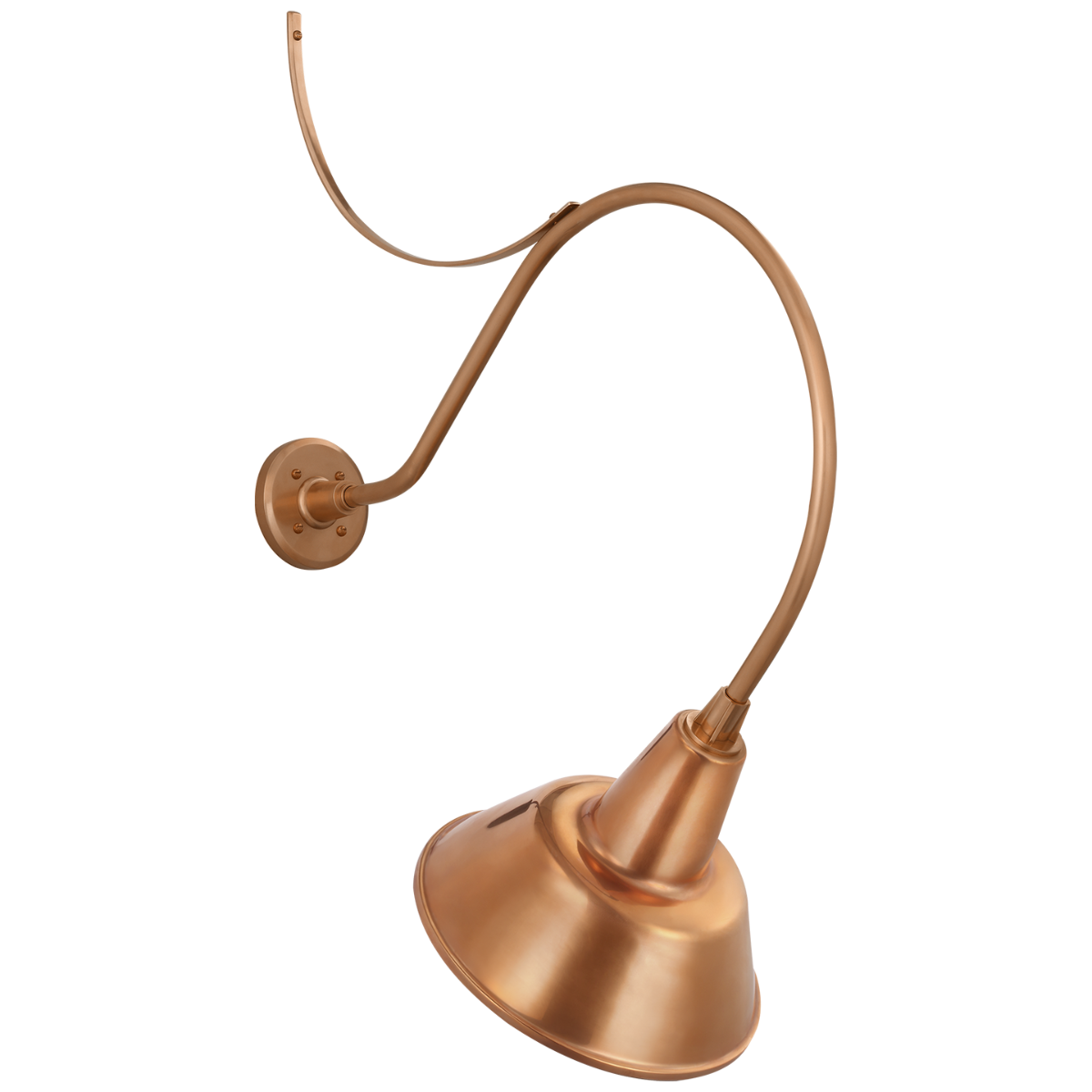 Academy 26.5" Anchored Larrabee Barn Light in Soft Copper with 12.5" Bowers Shade