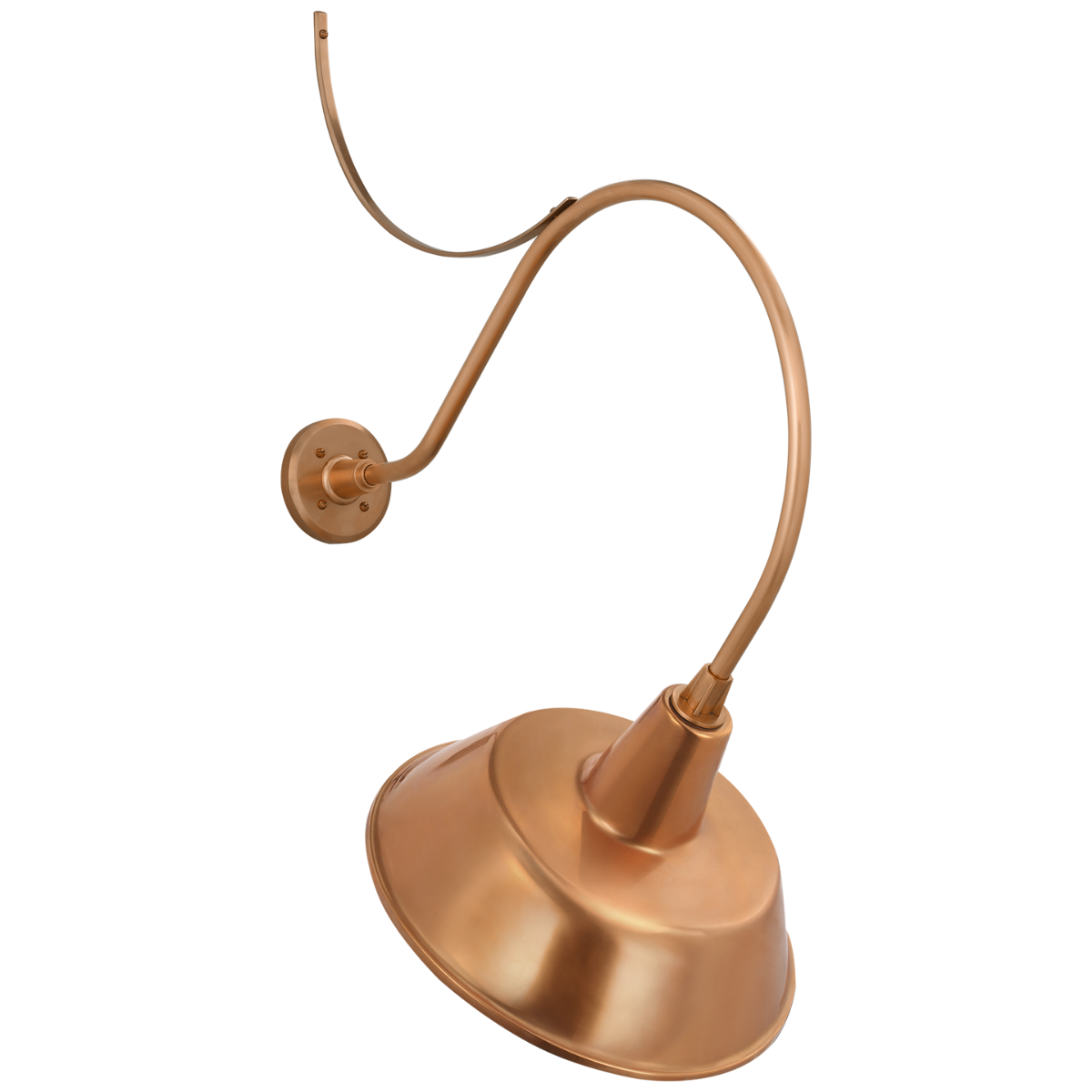 Academy 26.5" Anchored Larrabee Barn Light in Soft Copper with 16" Bowers Shade