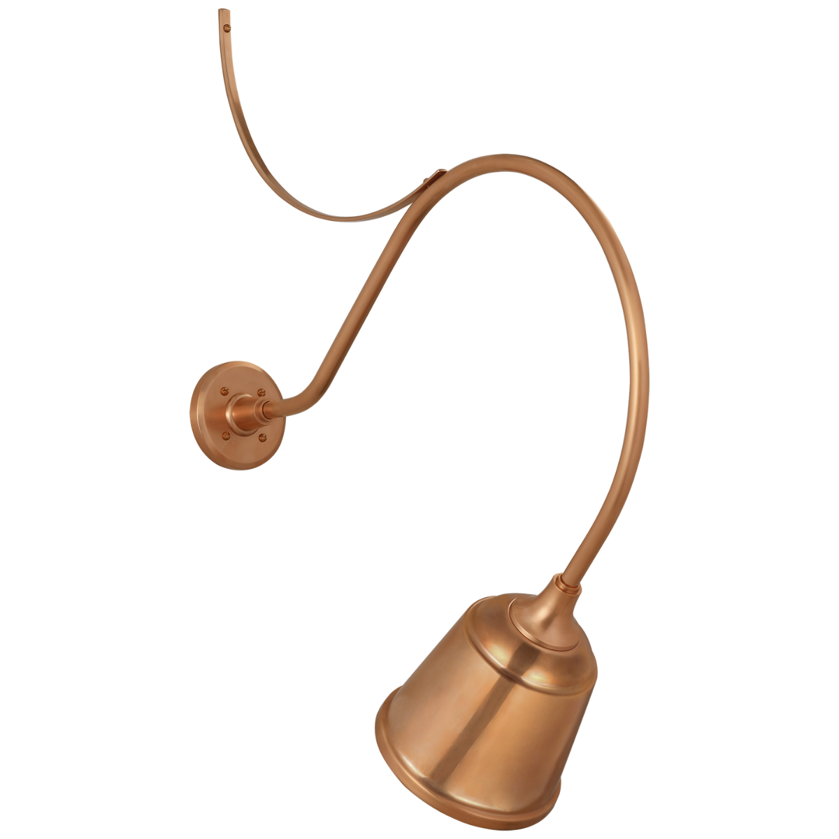 Academy 26.5" Anchored Larrabee Barn Light in Soft Copper with 8" Rockhouse Shade