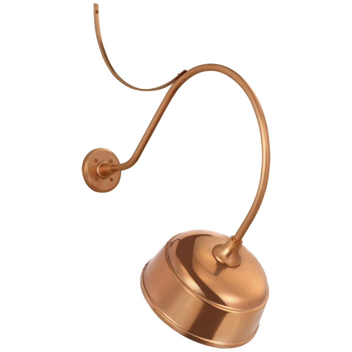 Academy 26.5" Anchored Larrabee Barn Light in Soft Copper with 12.5" Rockhouse Shade