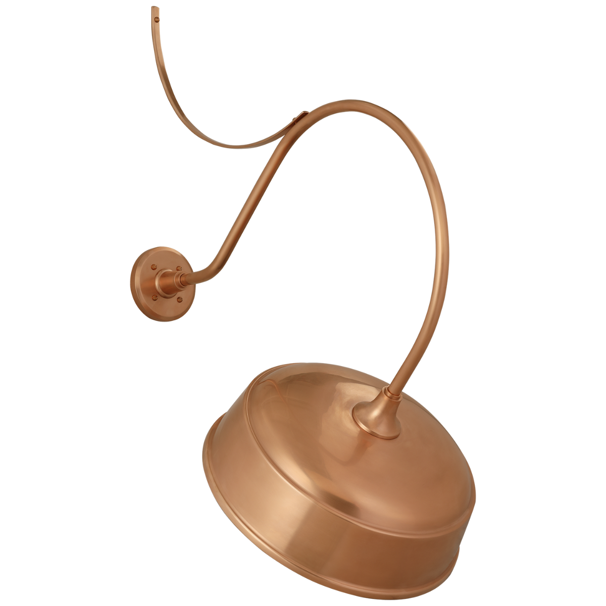 Academy 26.5" Anchored Larrabee Barn Light in Soft Copper with 16" Rockhouse Shade