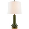 Luisa Large Table Lamp in Emerald Green with Linen Shade