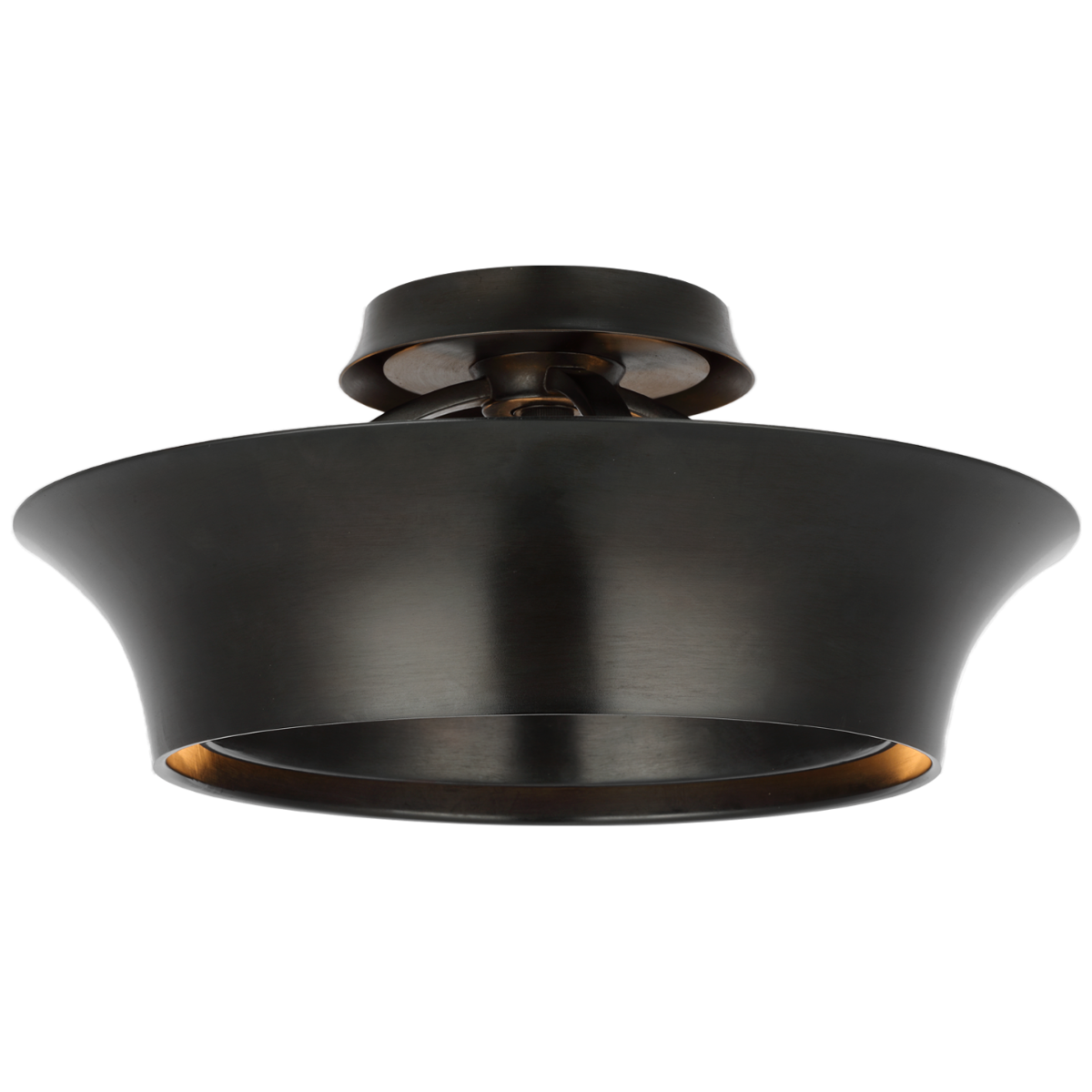 Garland 15" Dual Lit Ring Semi-Flush Mount in Aged Iron