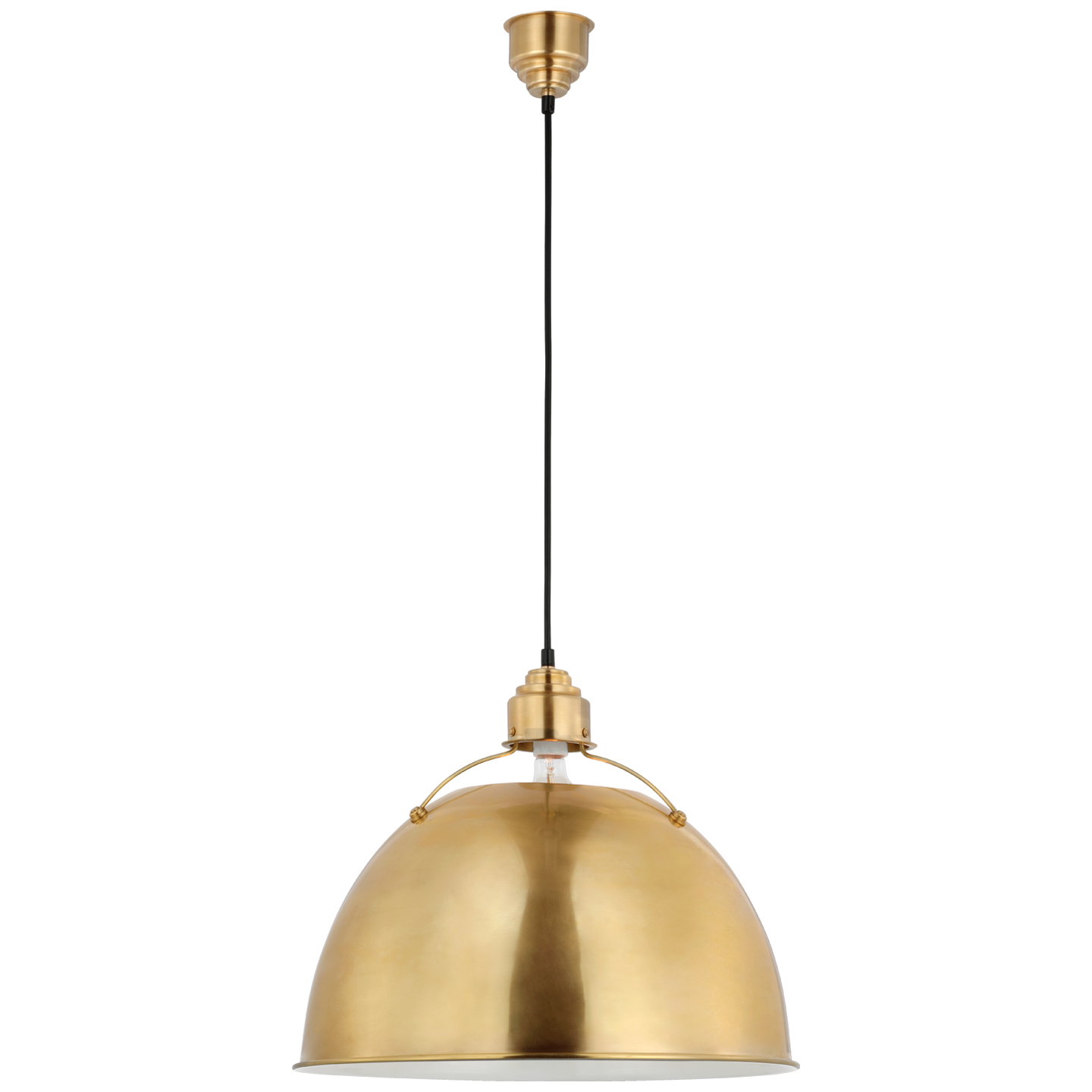 Eugene Large Pendant in Hand-Rubbed Antique Brass Open Box