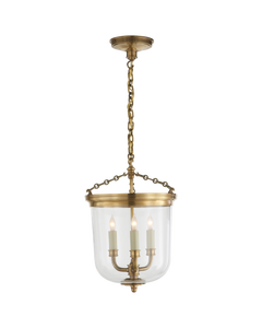 Merchant Lantern in Hand-Rubbed Antique Brass with Clear Glass