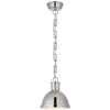 Hicks Small Pendant in Polished Nickel with Acrylic Diffuser