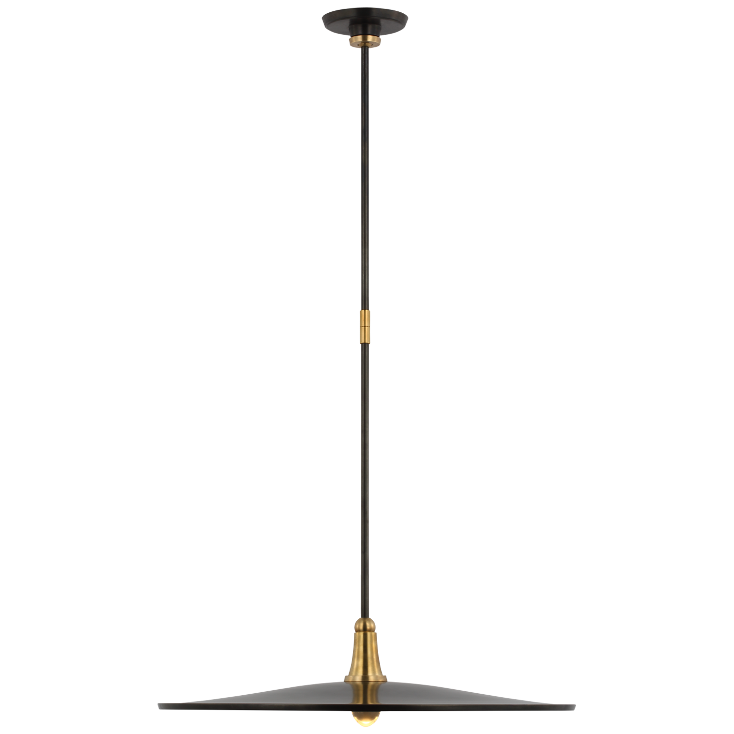 Truesdell 24" Pendant in Hand-Rubbed Antique Brass and Bronze with Bronze Shade Open Box