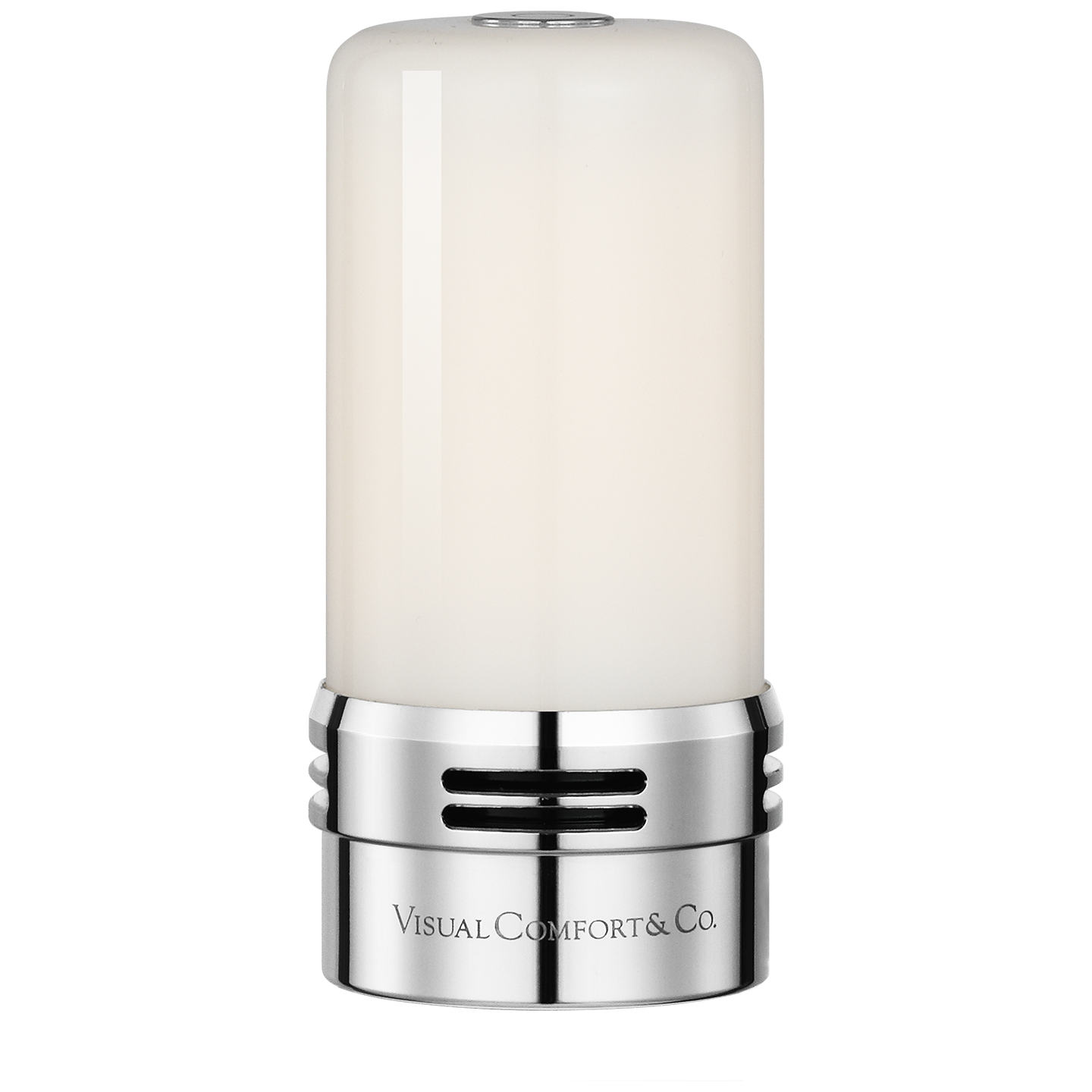 4" 250 Lumen R45 Rechargeable Module in Nickel with White Glass