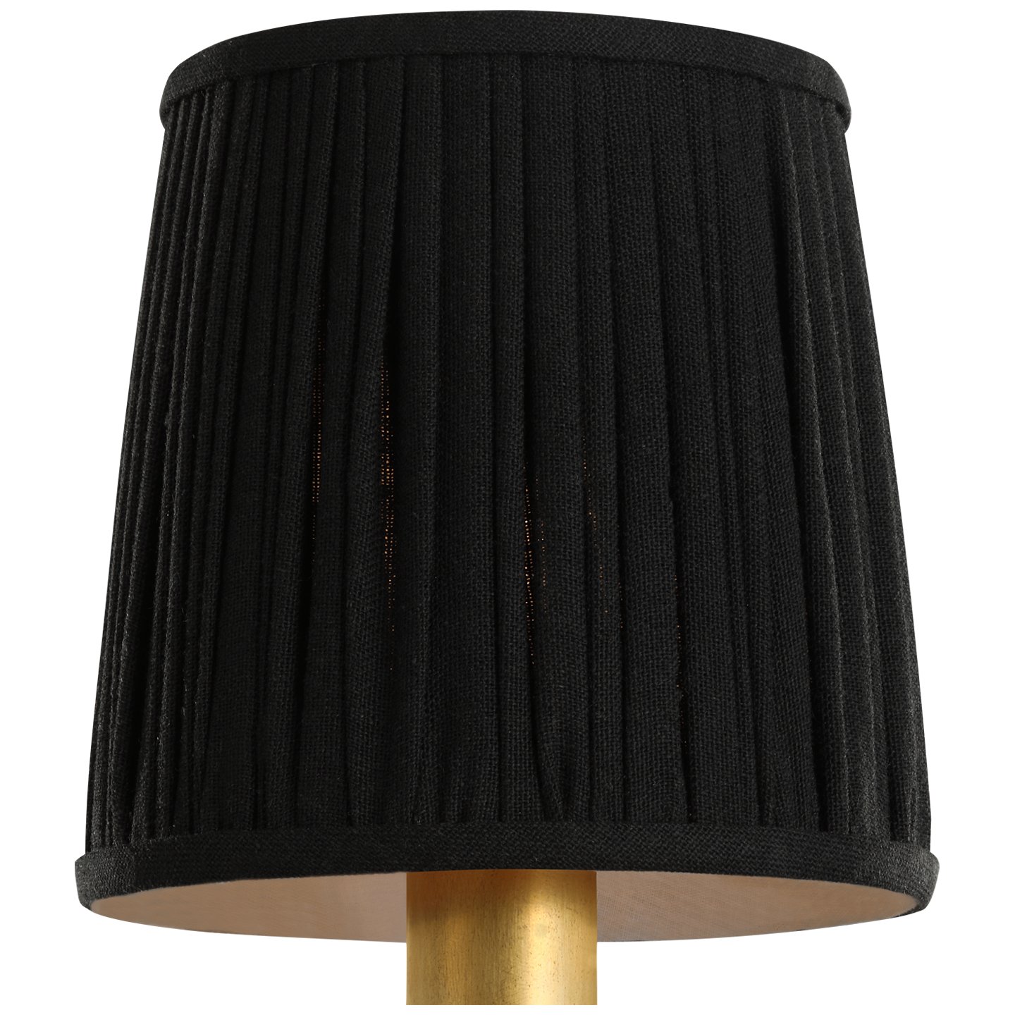 5" Pleated Black Linen Shade