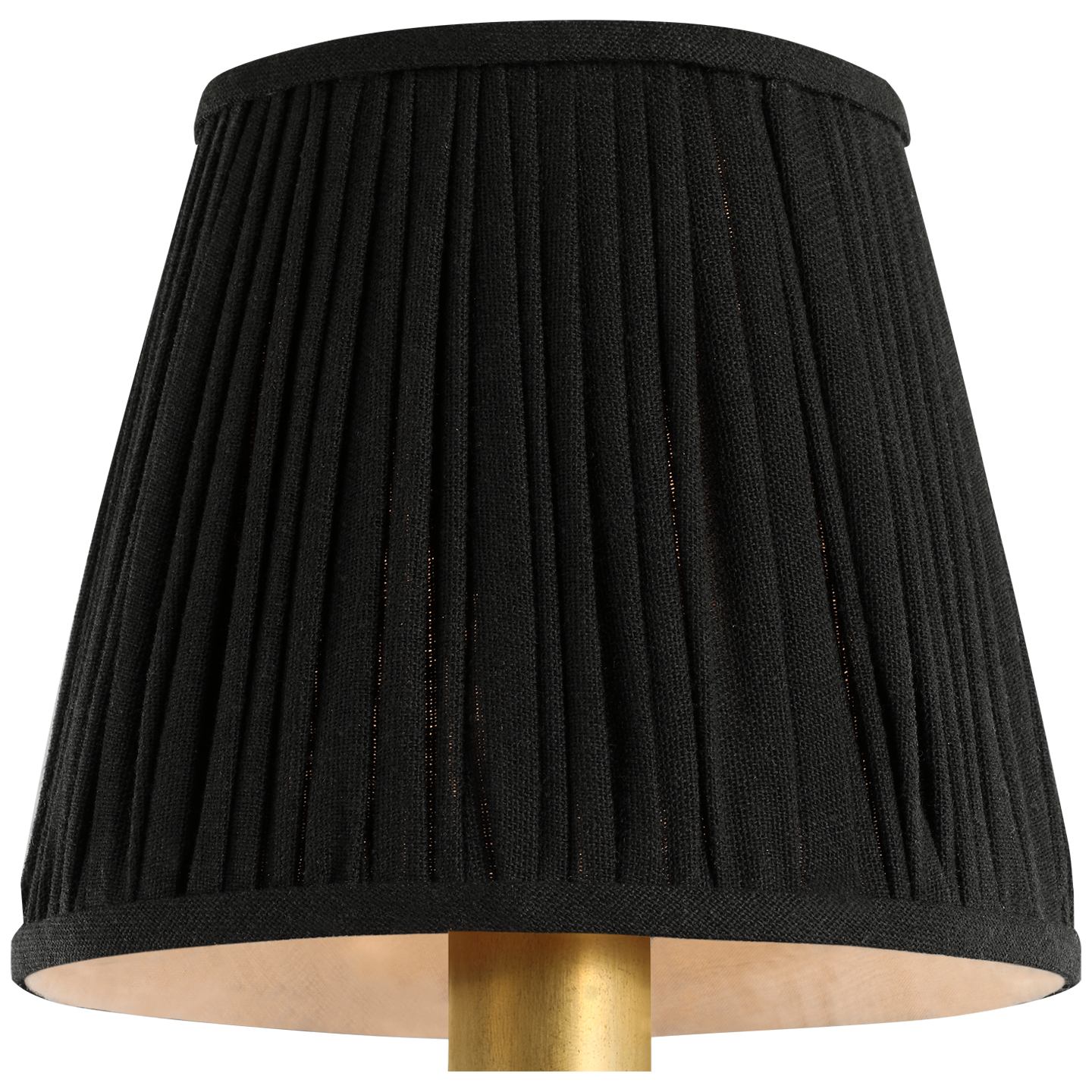 6" Pleated Black Linen Shade