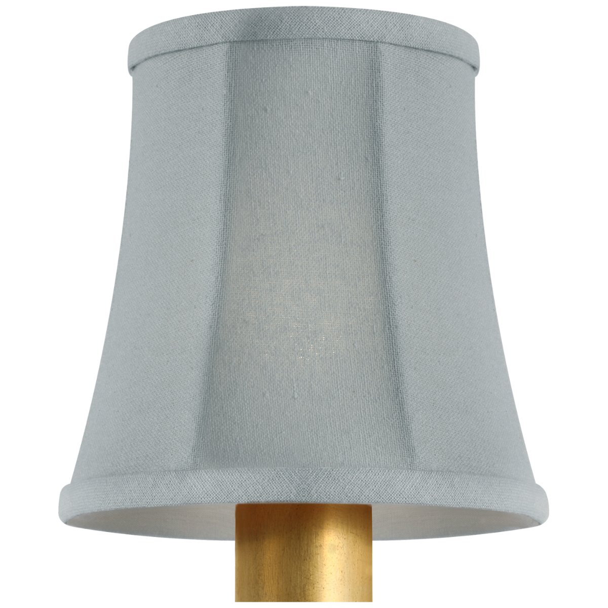 4" Blue Linen Bell Empire Shade