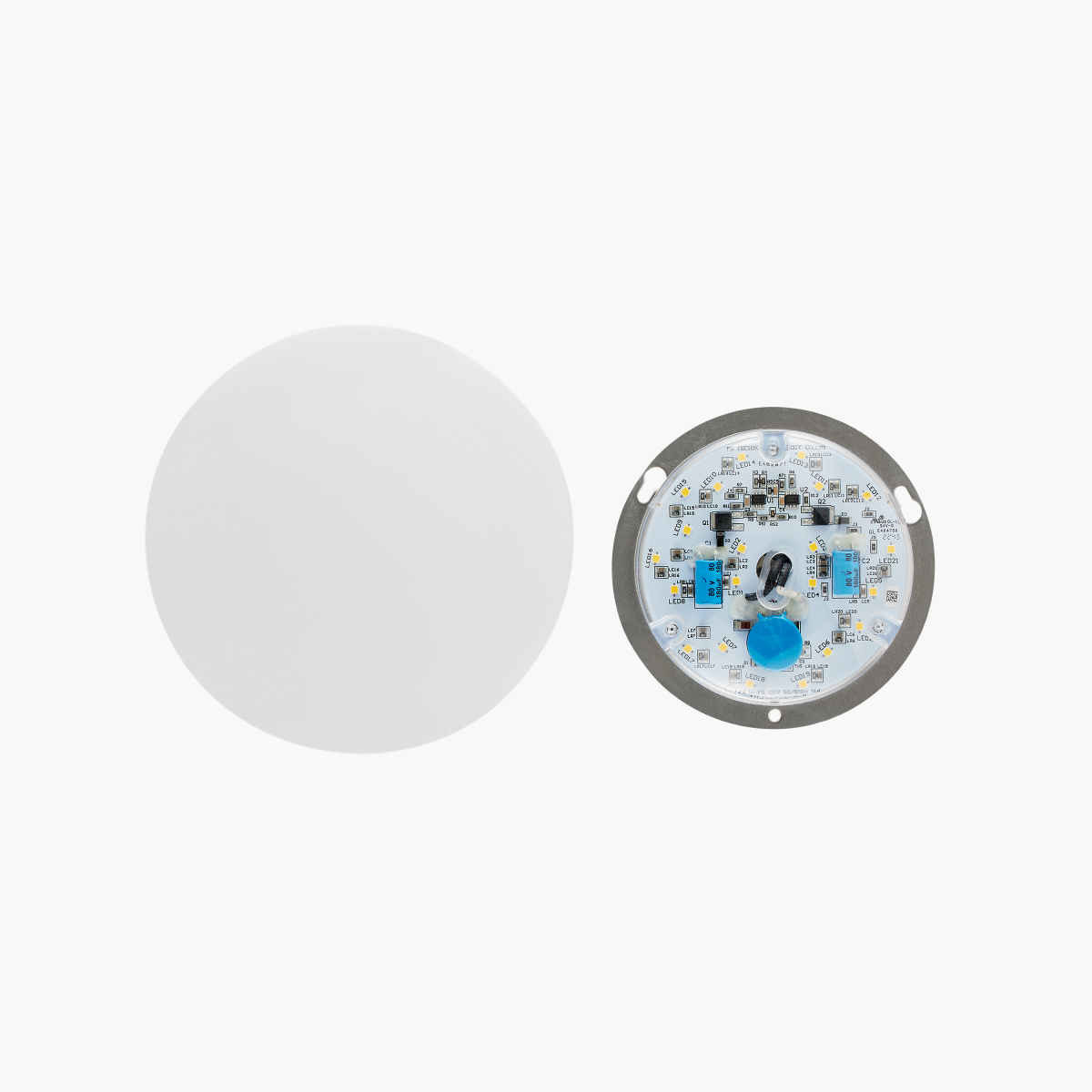 Rozzen 52 LED Light Kit with Frosted Acrylic Shade