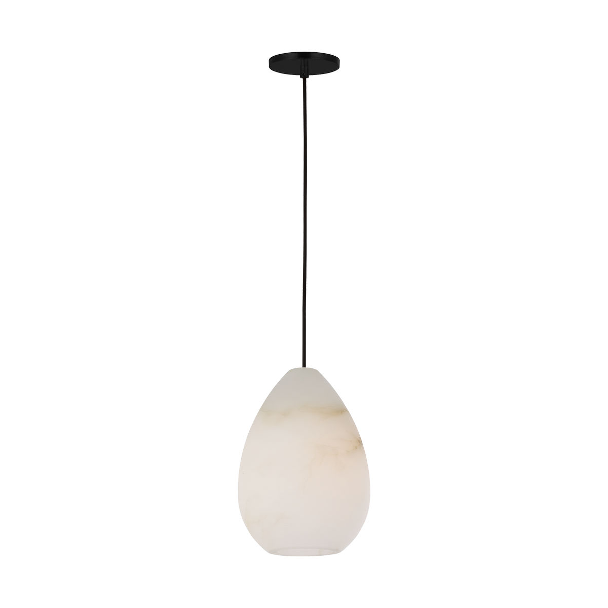 Alina Alabaster Small Pendant Alabaster Nightshade Black Bulb Not Included