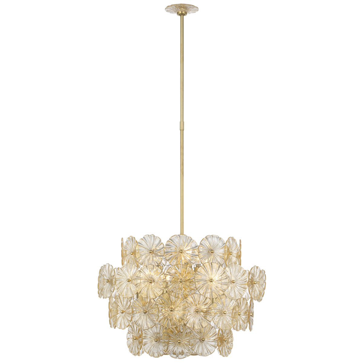 Gianna 24" Chandelier in Gild with Gold Fleck Glass