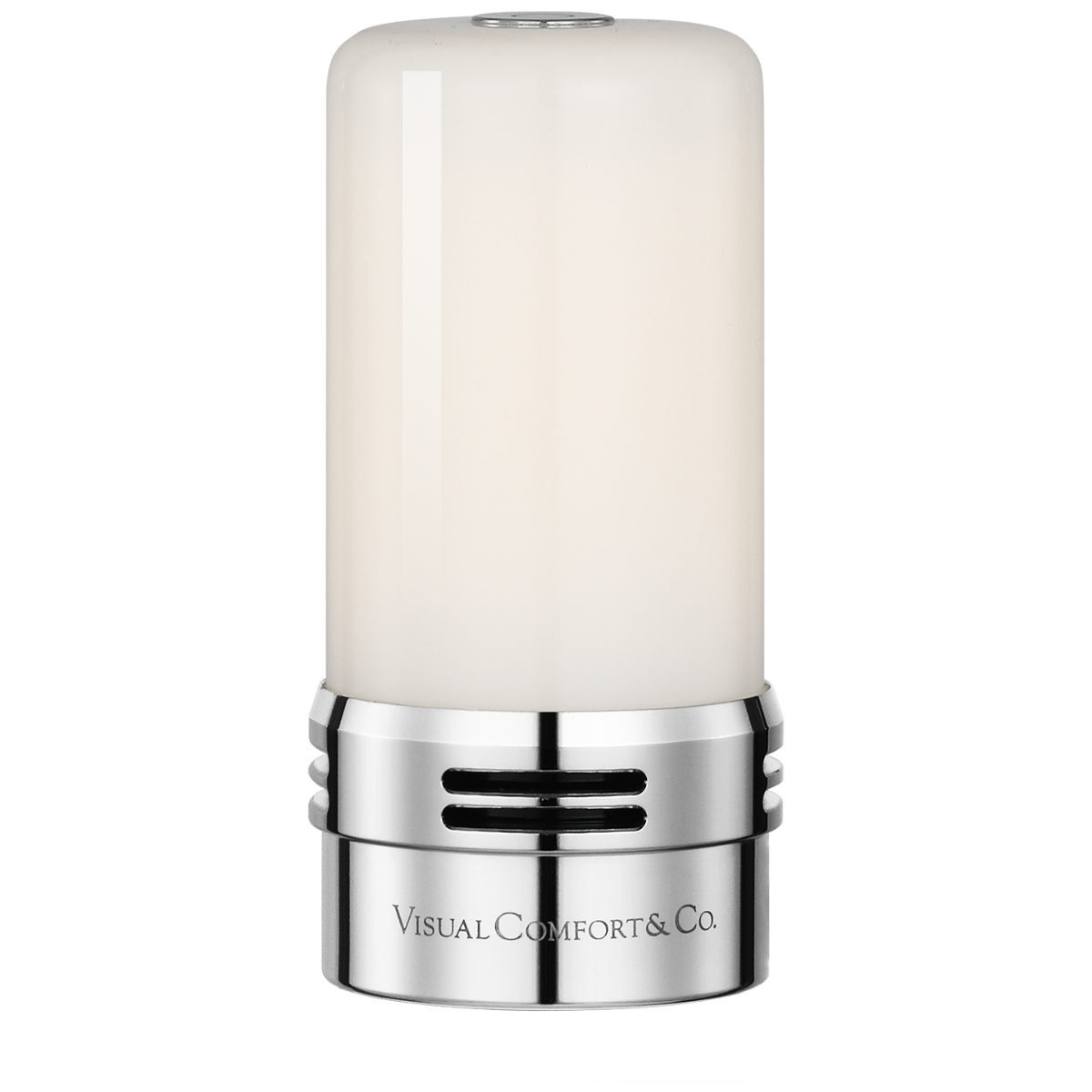 4" 250 Lumen R45 Rechargeable Module in Nickel with White Glass