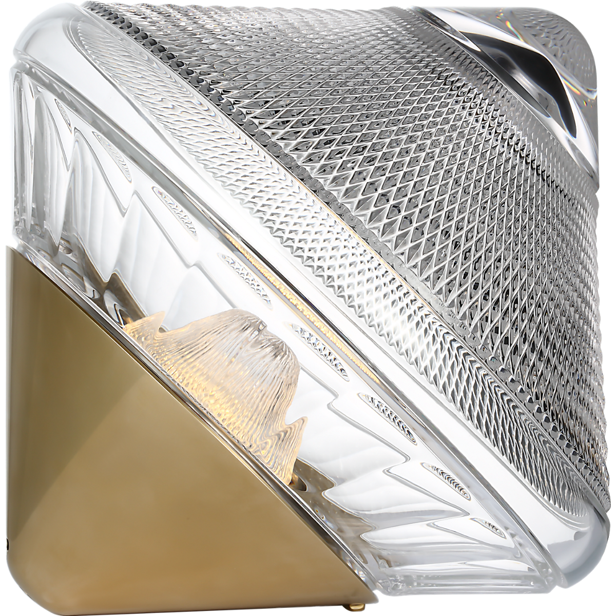 Copper Coast 12" Rechargeable Accent Light in Natural Brass with Clear Crystal