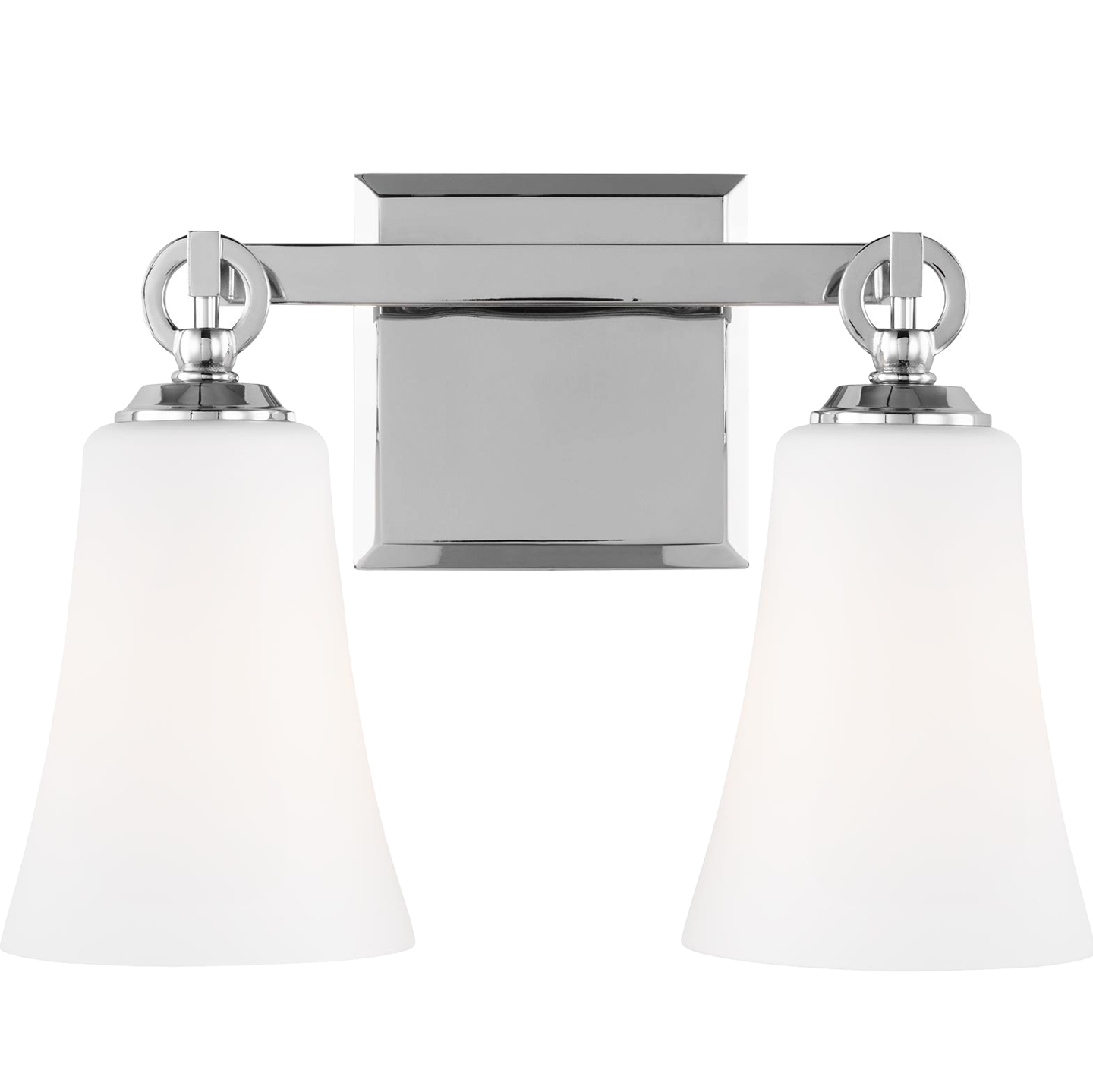 Monterro 2 - Light Vanity Chrome, White Opal Etched Glass