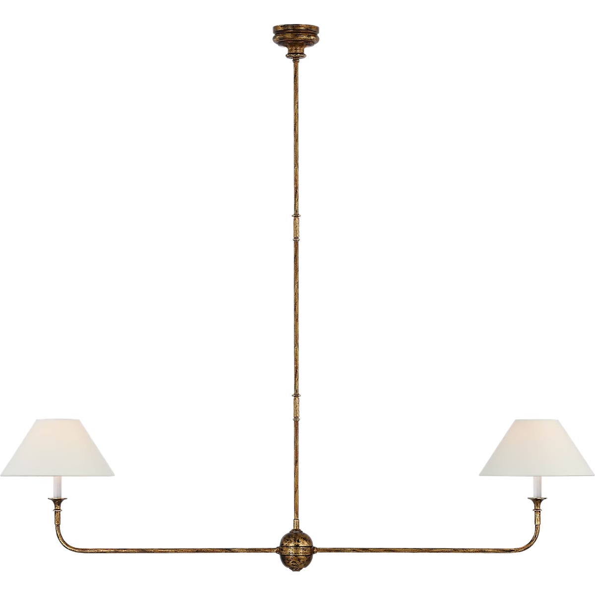 Piaf Large Two Light Linear Pendant - TOB5455 | Visual Comfort