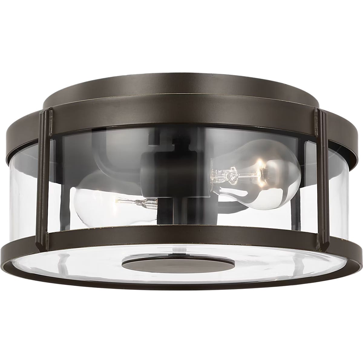 Lumière Bicolor Twin Set Luning Two Light Flush Mount - GLO1132 | Visual Comfort